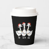 メリークリスマスサンタハットダックスホリデークリスマスダック 紙コップ (正面)