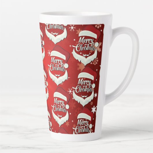 メリークリスマスサンタハット カフェラテマグ (右)