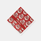 メリークリスマスサンタハット スタンダードカクテルナプキン (角)