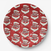 メリークリスマスサンタハット ペーパープレート (正面)