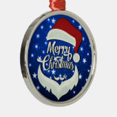 メリークリスマスサンタハット メタルオーナメント (右)