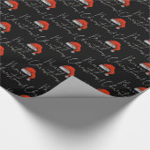メリークリスマスサンタハット ラッピングペーパー (角)