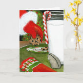 メリークリスマスサンタハムスター（バイビル） カード (黄色い花)