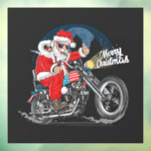 メリークリスマスサンタバイクもしくは自転車に乗る人ウインドウロック ウィンドウサイン (シート3)