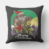 メリークリスマスサンタバイクもしくは自転車に乗る人装飾用クッション クッション (裏面)