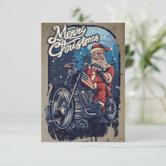 メリークリスマスサンタバイクもしくは自転車に乗る人USA (スタンド正面)