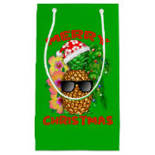 メリークリスマスサンタパイナップル スモールペーパーバッグ (正面)