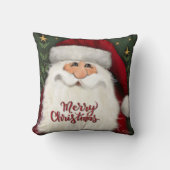 メリークリスマスサンタパーソナライズされたンネームホリデー クッション (正面)