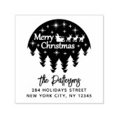 メリークリスマスサンタパーソナル差出人住所 セルフインキングスタンプ (デザイン)