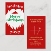 メリークリスマスサンタヒゲ2022名刺 名刺 (正面/裏面)