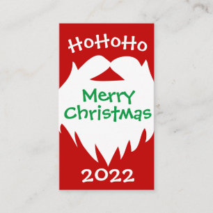 メリークリスマスサンタヒゲ2022名刺 名刺