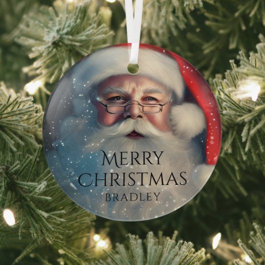 メリークリスマスサンタフェスティバルウィンターホリデーズ ガラスオーナメント (インサイチュ)