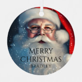 メリークリスマスサンタフェスティバルウィンターホリデーズ メタルオーナメント (正面)