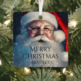 メリークリスマスサンタフェスティバルウィンターホリデーズ メタルオーナメント