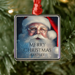 メリークリスマスサンタフェスティバルウィンターホリデーズ メタルオーナメント