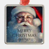メリークリスマスサンタフェスティバルウィンターホリデーズ メタルオーナメント (正面)