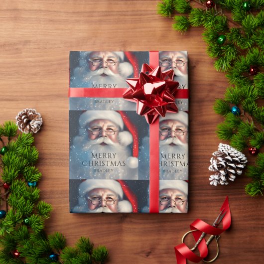 メリークリスマスサンタフェスティバルウィンターホリデーズ ラッピングペーパー (クリスマスギフト)
