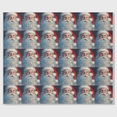 メリークリスマスサンタフェスティバルウィンターホリデーズ ラッピングペーパー (フラット)