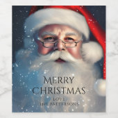 メリークリスマスサンタフェスティバルウィンターホリデーズ ワインラベル (シングルラベル)