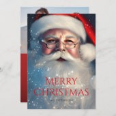 メリークリスマスサンタフェスティバル冬の写真 シーズンカード (正面/裏面)