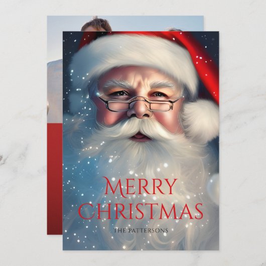 メリークリスマスサンタフェスティバル冬の写真 シーズンカード (正面/裏面)