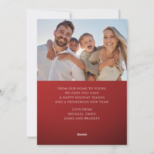 メリークリスマスサンタフェスティバル冬の写真 シーズンカード (裏面)