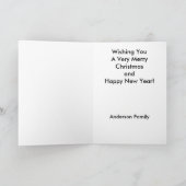 メリークリスマスサンタフォレストアニマルズツリー雪 シーズンカード (内部)