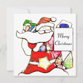 メリークリスマスサンタフラットカード (正面)