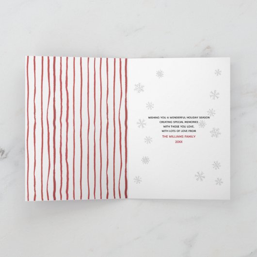 メリークリスマスサンタフラミンゴクリスマス シーズンカード (内部)