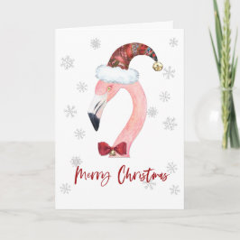 メリークリスマスサンタフラミンゴクリスマス シーズンカード