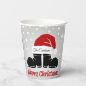 メリークリスマスサンタブーツ/キャップ紙カップ 紙コップ (裏面)
