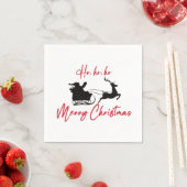 メリークリスマスサンタペーパーナプキン スタンダードカクテルナプキン (インサイチュ)