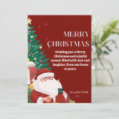 メリークリスマスサンタホリデーカード シーズンカード (スタンド正面)