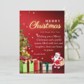 メリークリスマスサンタホリデーカード シーズンカード (スタンド正面)