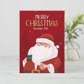 メリークリスマスサンタホリデーカード シーズンカード (スタンド正面)