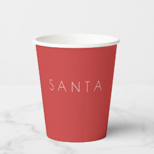 メリークリスマスサンタホワイトレッドモダンミニマル 紙コップ