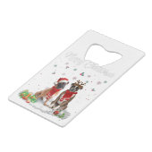 メリークリスマスサンタボクサードッグギフトクリスマス クレジットカード栓抜き (裏面アングル)