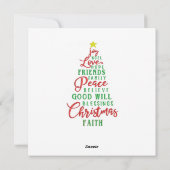 メリークリスマスサンタモーターサイクルフラットカード シーズンカード (裏面)