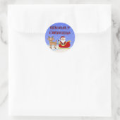 メリークリスマスサンタラウンドシール ラウンドシール (バッグ)