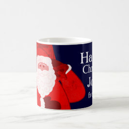 メリークリスマスサンタレッド/ブルーボーイズのマグカップ コーヒーマグカップ