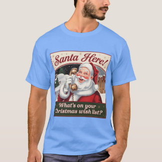 メリークリスマスサンタレトロクリスマスクリスマスフー Tシャツ