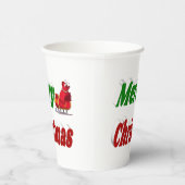 メリークリスマスサンタレータイポグラフィ 紙コップ (右)