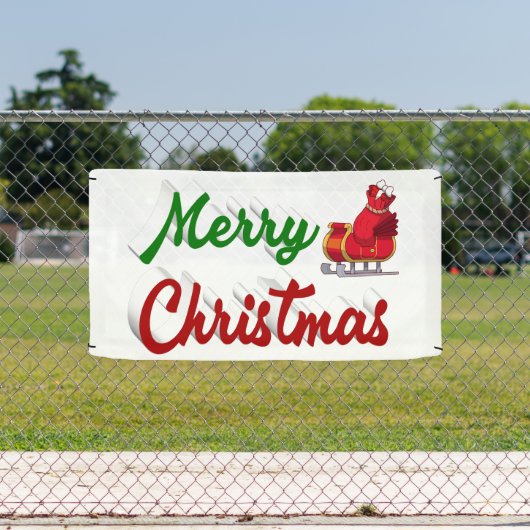 メリークリスマスサンタレー赤い緑のスクリプト 横断幕 (インサイチュ)