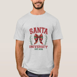 メリークリスマスサンタ大学男子Tシャツ Tシャツ