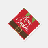 メリークリスマスサンタ小妖精や小人スーツ スタンダードカクテルナプキン (角)