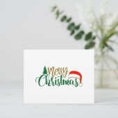 メリークリスマスサンタ帽子 ポストカード (スタンド正面)