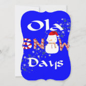 メリークリスマスサンタ雪だるまフラットグリーティングカード カード (裏面)