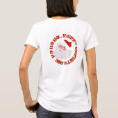 メリークリスマスサンタ顔レディースTシャツ Tシャツ (裏面)