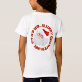 メリークリスマスサンタ顔女子Tシャツ Tシャツ (裏面)