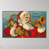 メリークリスマスサンタ&おもちゃ ポスター (正面)
